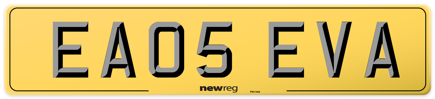 EA05 EVA Rear Number Plate