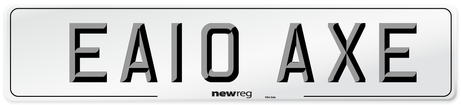 EA10 AXE Front Number Plate
