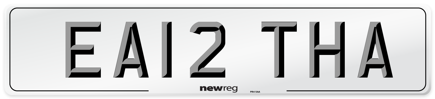 EA12 THA Front Number Plate