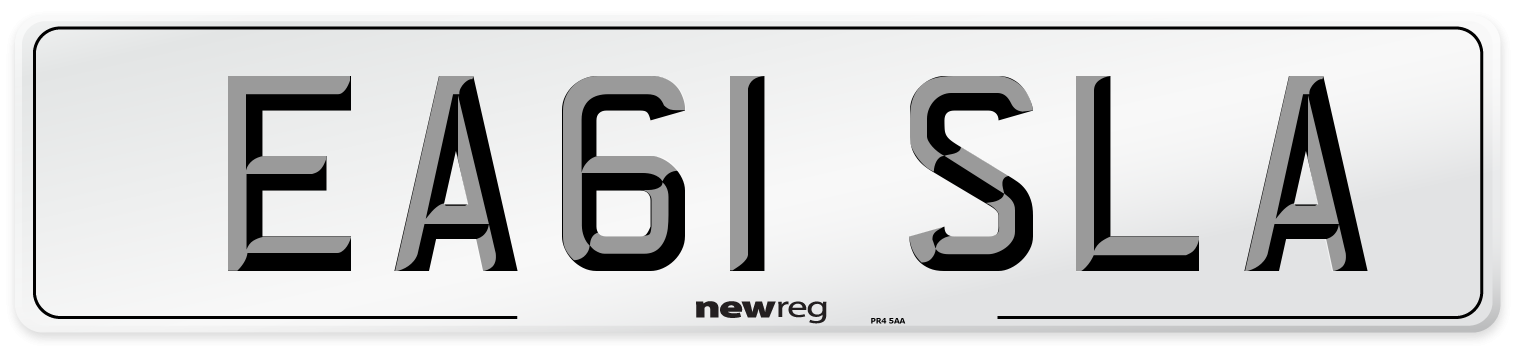 EA61 SLA Front Number Plate