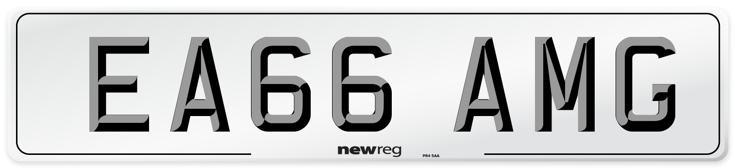 EA66 AMG Front Number Plate
