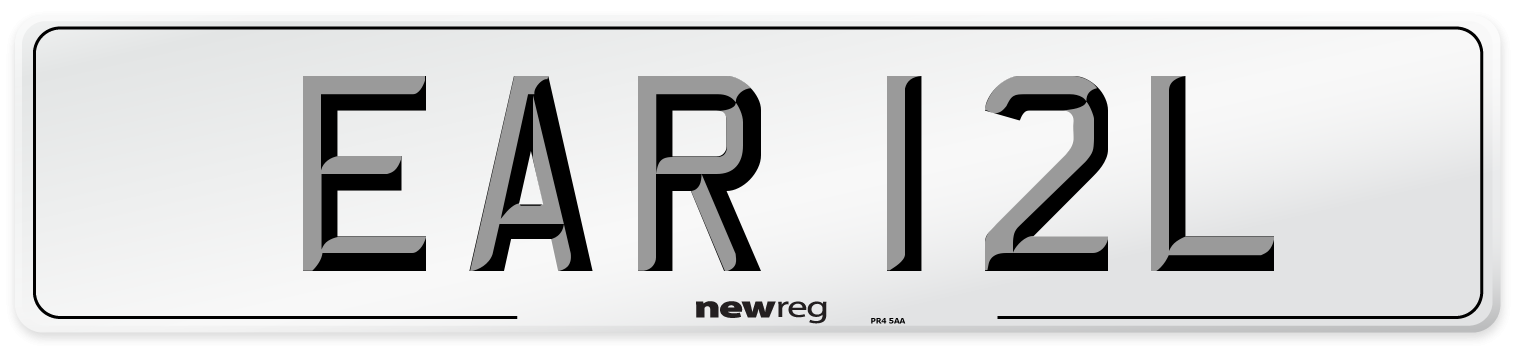 EAR 12L Front Number Plate
