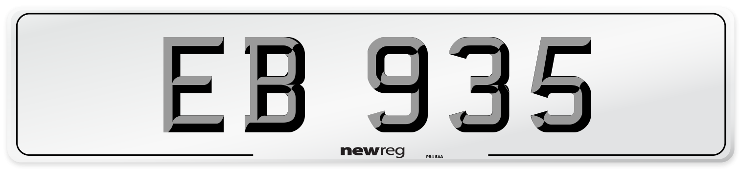 EB 935 Front Number Plate