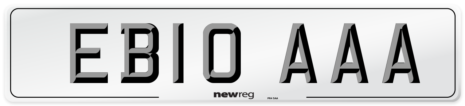 EB10 AAA Front Number Plate
