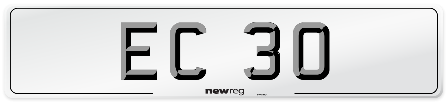 EC 30 Front Number Plate