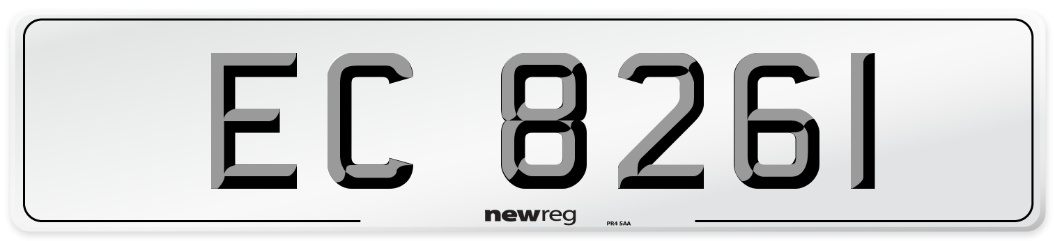 EC 8261 Front Number Plate