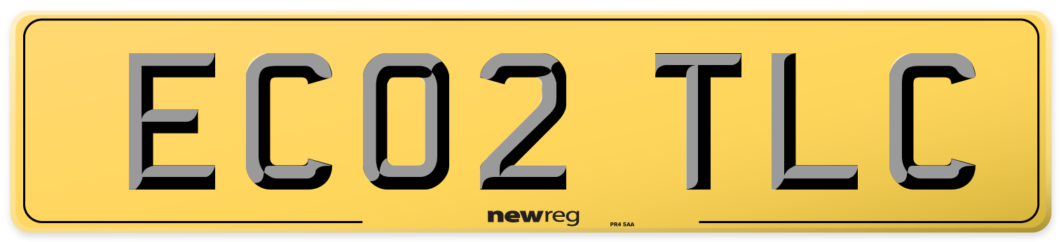 EC02 TLC Rear Number Plate
