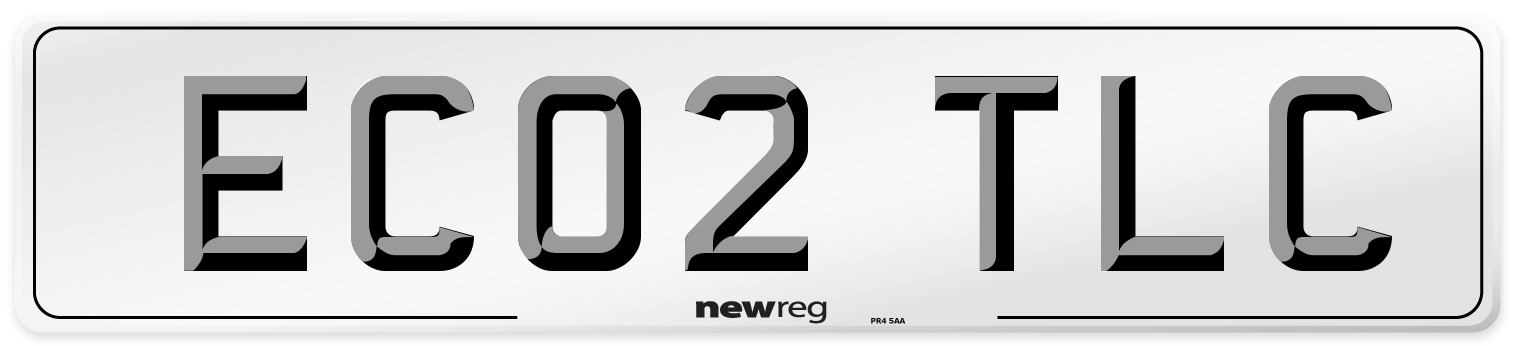 EC02 TLC Front Number Plate