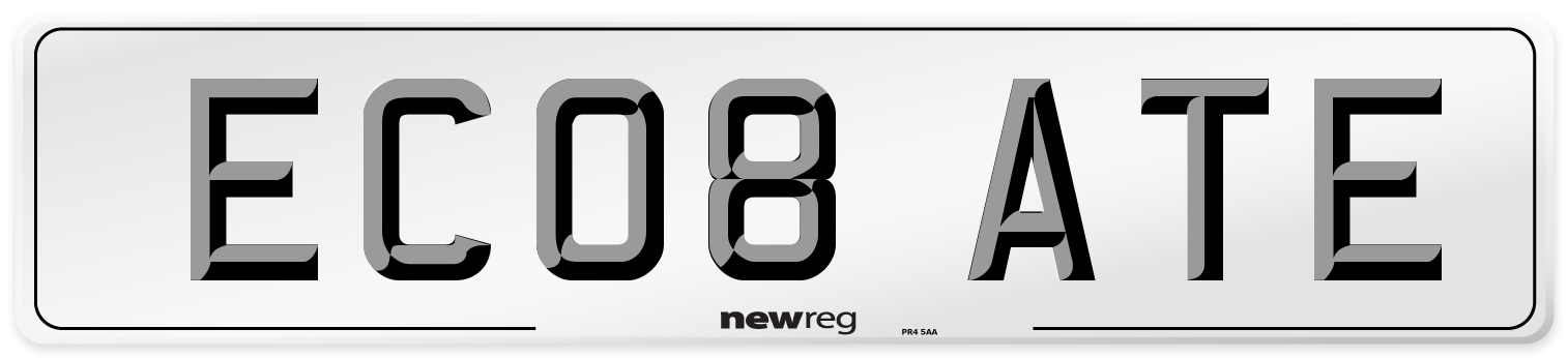 EC08 ATE Front Number Plate