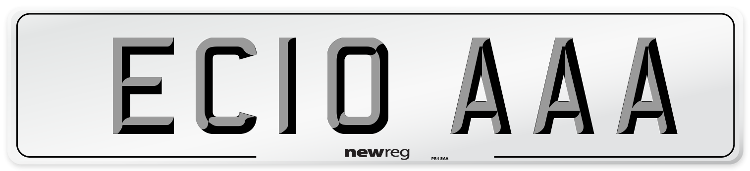 EC10 AAA Front Number Plate