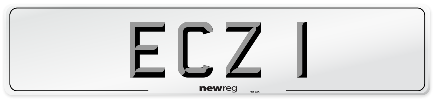 ECZ 1 Front Number Plate