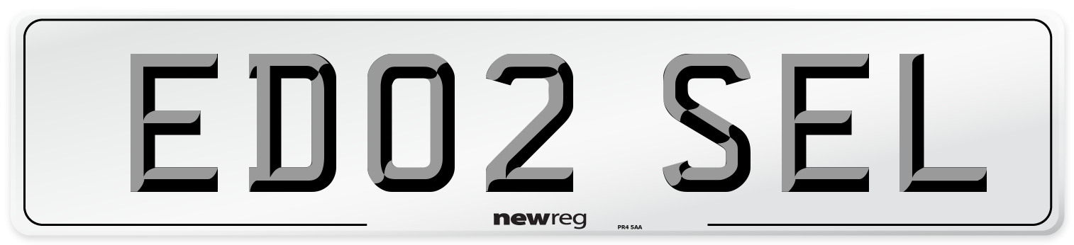 ED02 SEL Front Number Plate