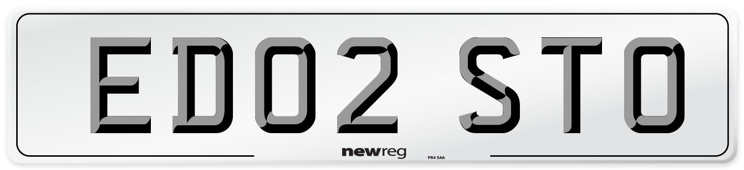 ED02 STO Front Number Plate