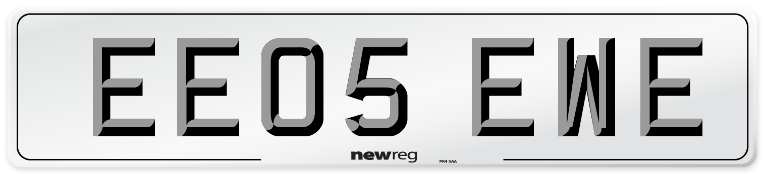 EE05 EWE Front Number Plate