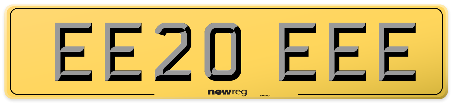 EE20 EEE Rear Number Plate