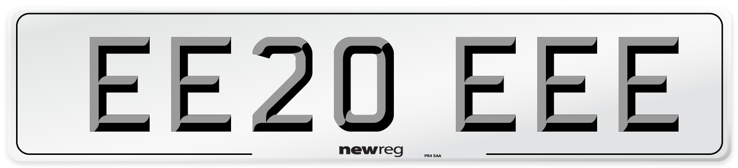 EE20 EEE Front Number Plate