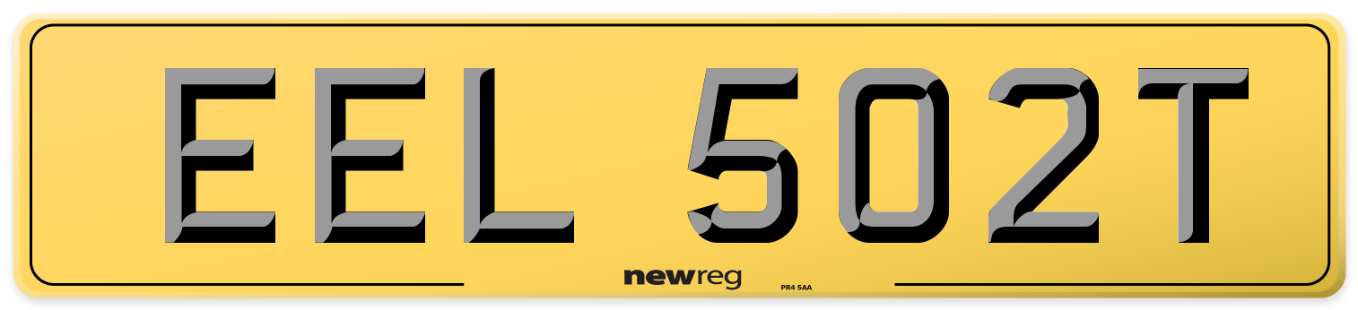 EEL 502T Rear Number Plate
