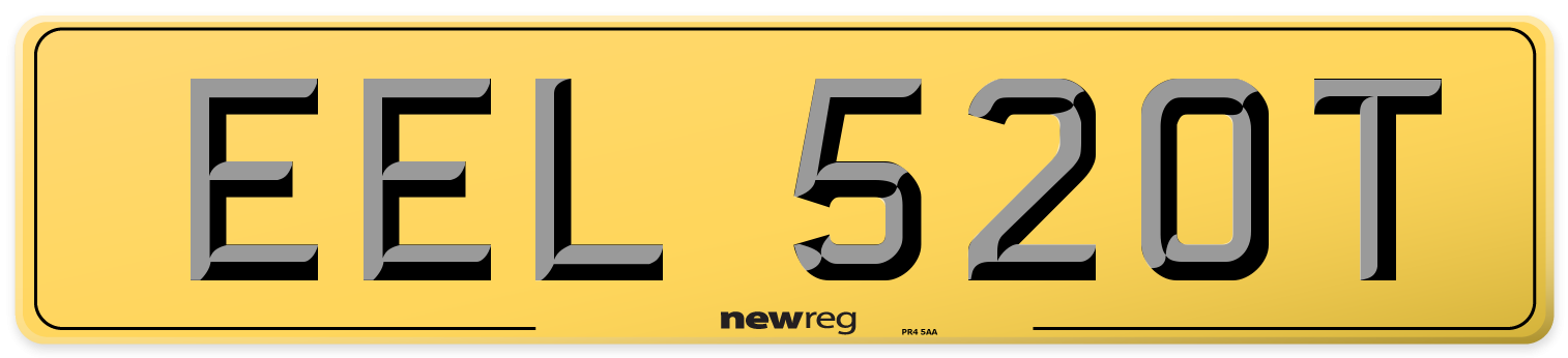 EEL 520T Rear Number Plate