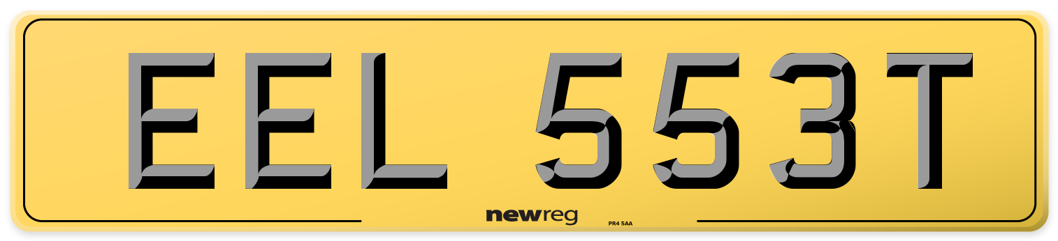 EEL 553T Rear Number Plate
