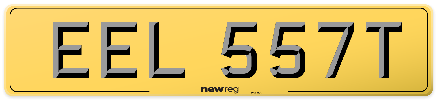 EEL 557T Rear Number Plate