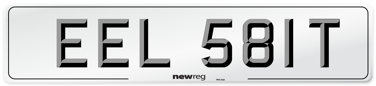 EEL 581T Front Number Plate
