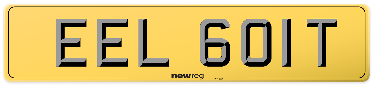 EEL 601T Rear Number Plate
