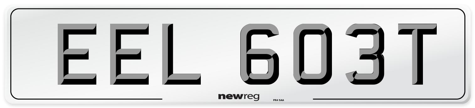 EEL 603T Front Number Plate