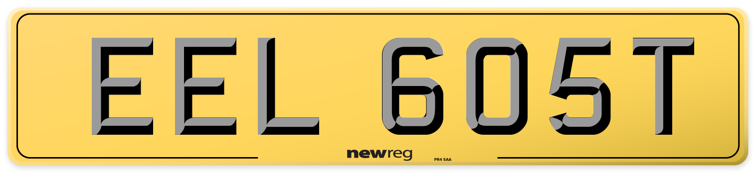 EEL 605T Rear Number Plate
