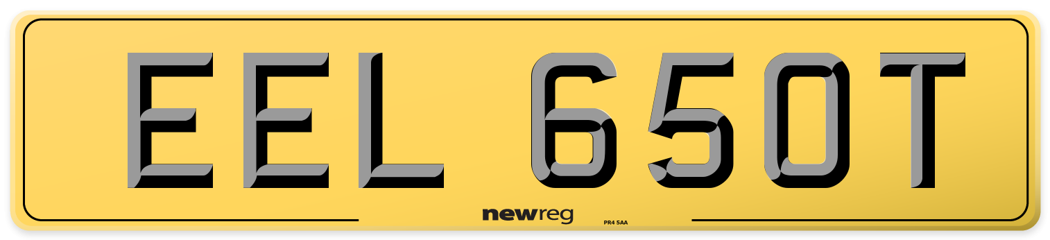 EEL 650T Rear Number Plate