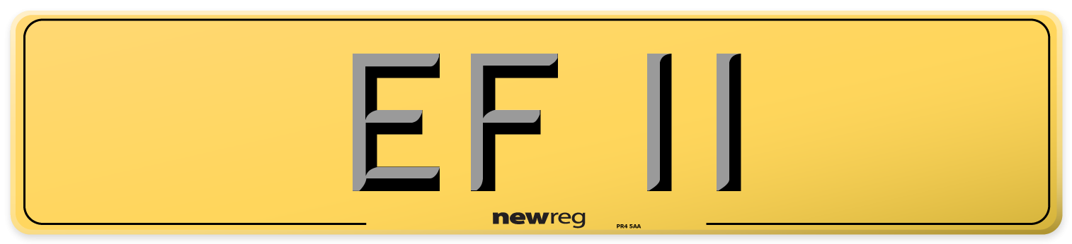 EF 11 Rear Number Plate