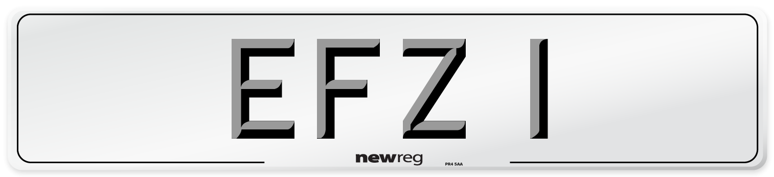 EFZ 1 Front Number Plate