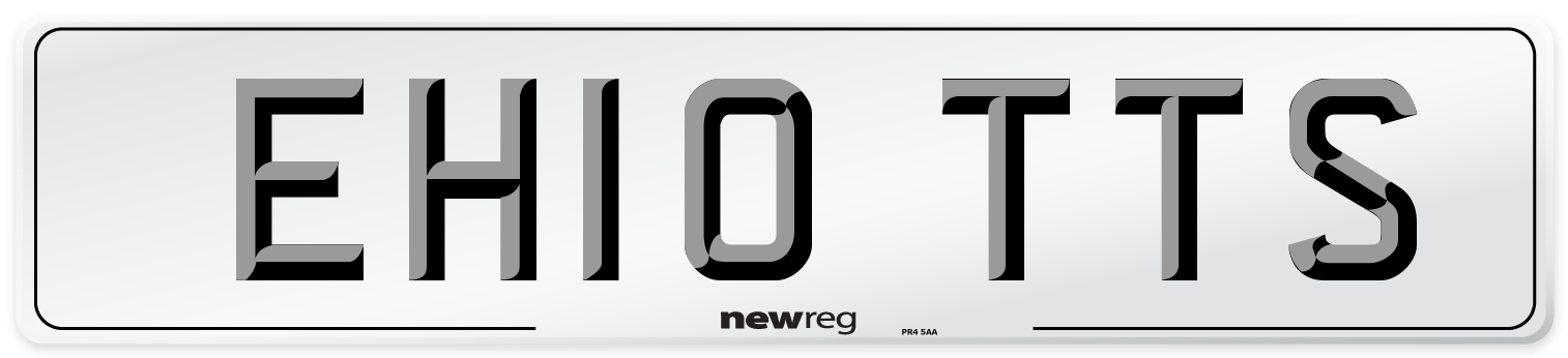 EH10 TTS Front Number Plate