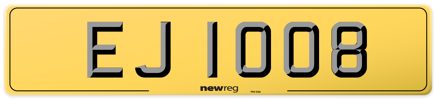 EJ 1008 Rear Number Plate