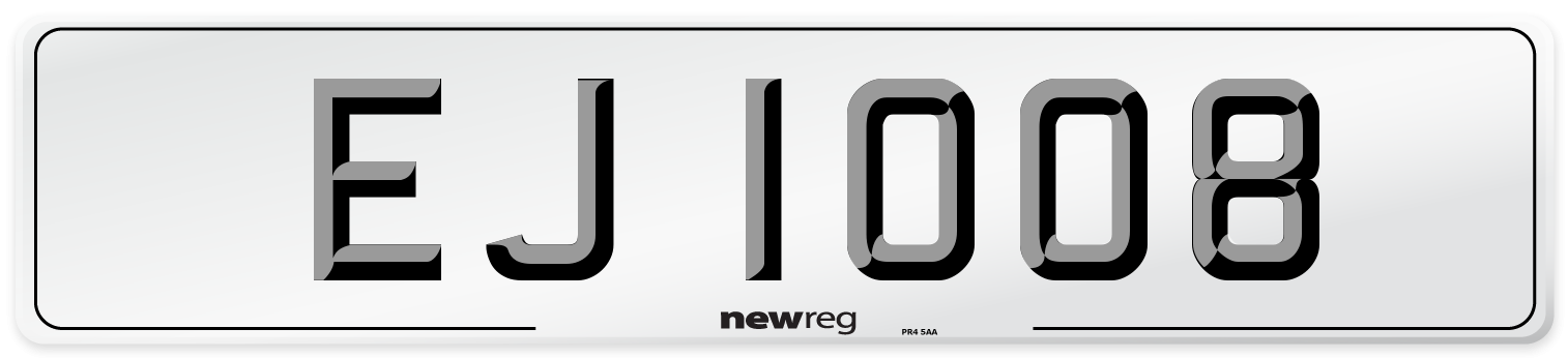 EJ 1008 Front Number Plate