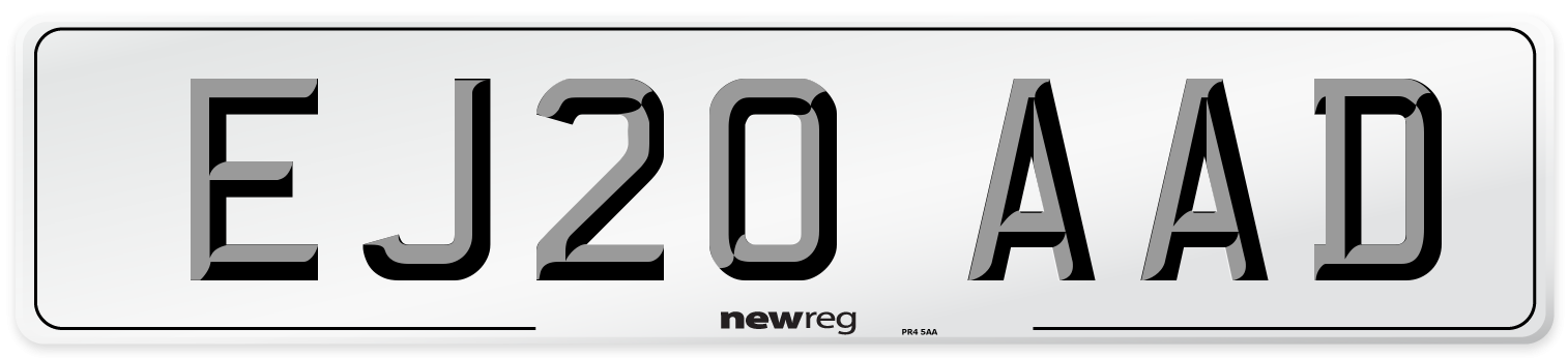 EJ20 AAD Front Number Plate