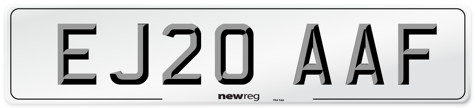EJ20 AAF Front Number Plate