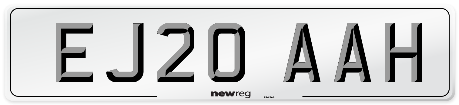 EJ20 AAH Front Number Plate