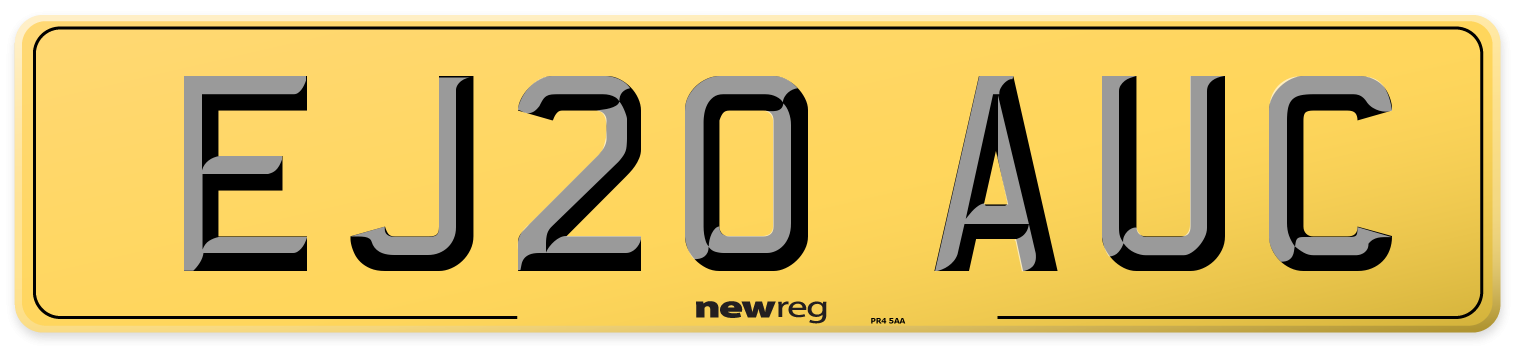EJ20 AUC Rear Number Plate