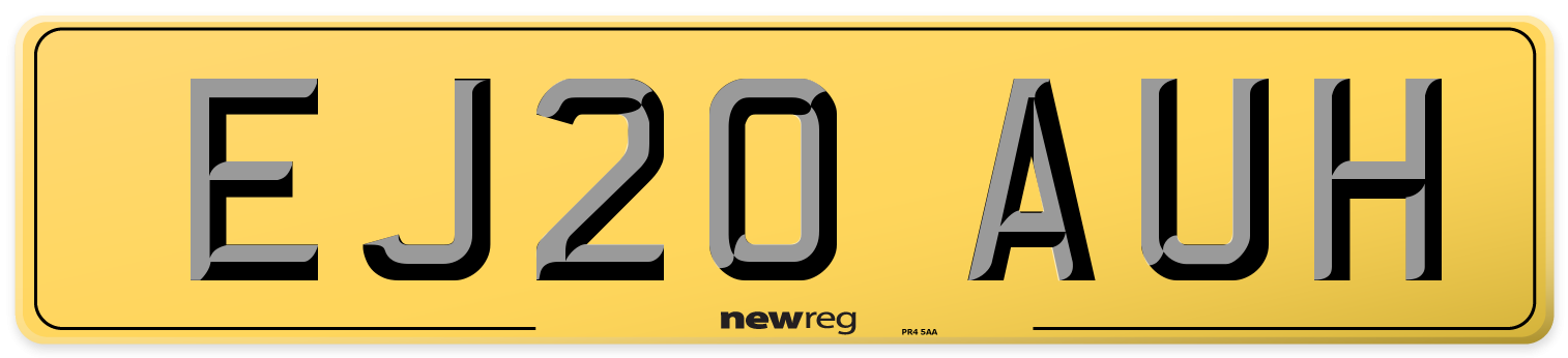 EJ20 AUH Rear Number Plate