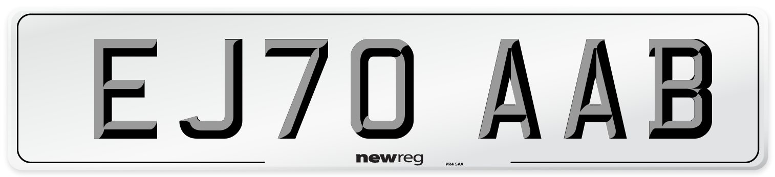 EJ70 AAB Front Number Plate