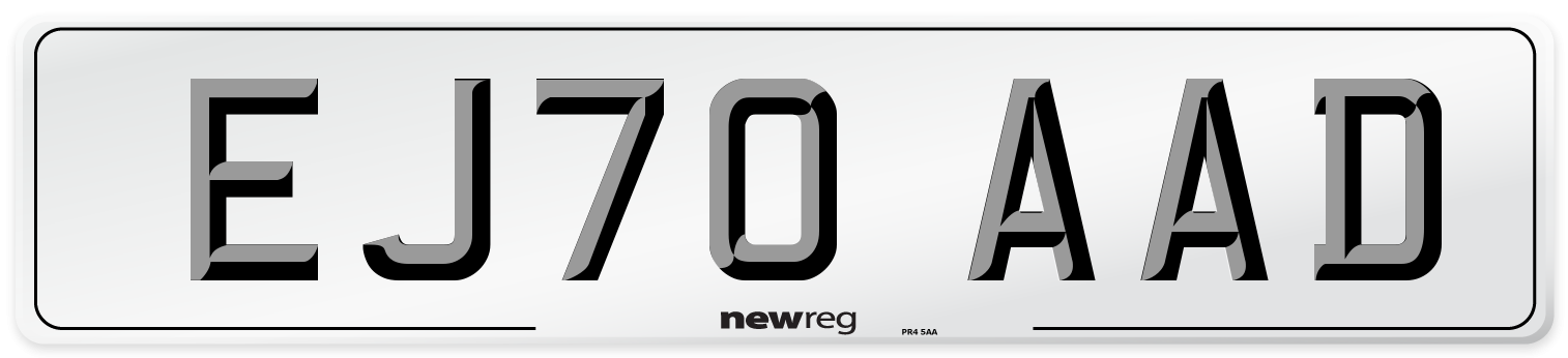 EJ70 AAD Front Number Plate