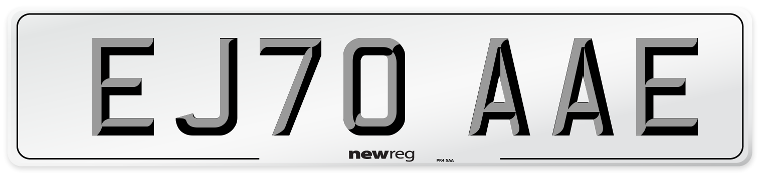 EJ70 AAE Front Number Plate