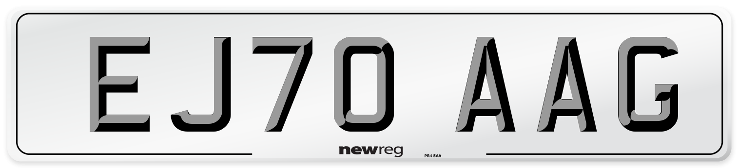 EJ70 AAG Front Number Plate