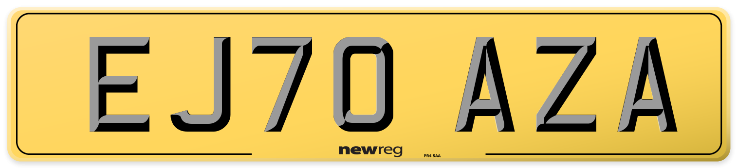EJ70 AZA Rear Number Plate