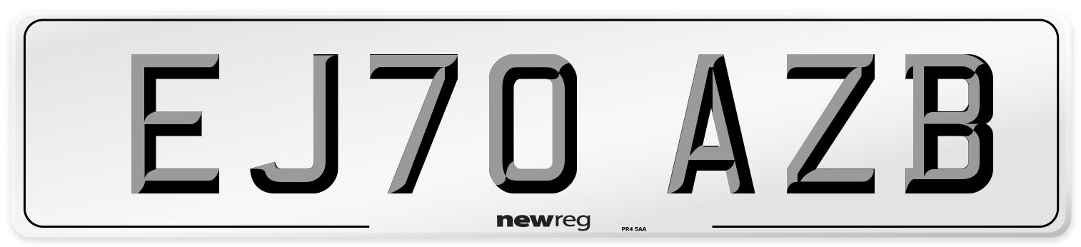 EJ70 AZB Front Number Plate