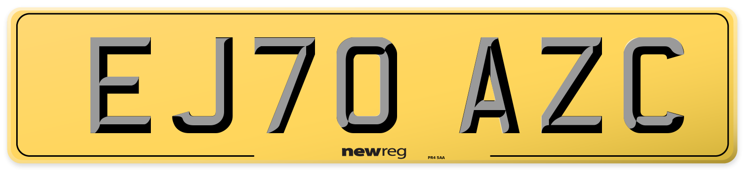 EJ70 AZC Rear Number Plate