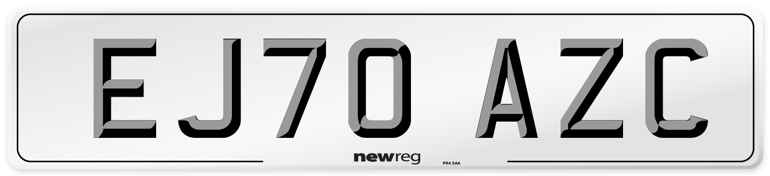 EJ70 AZC Front Number Plate