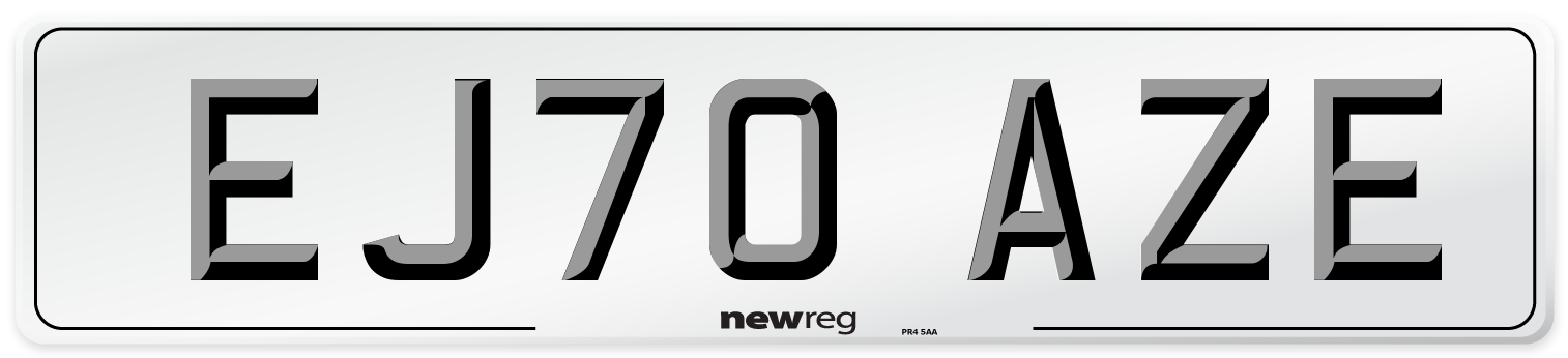 EJ70 AZE Front Number Plate