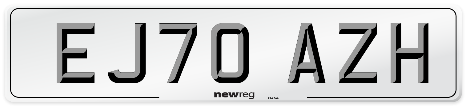 EJ70 AZH Front Number Plate