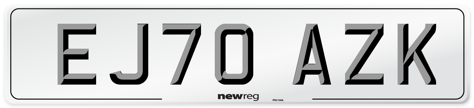 EJ70 AZK Front Number Plate